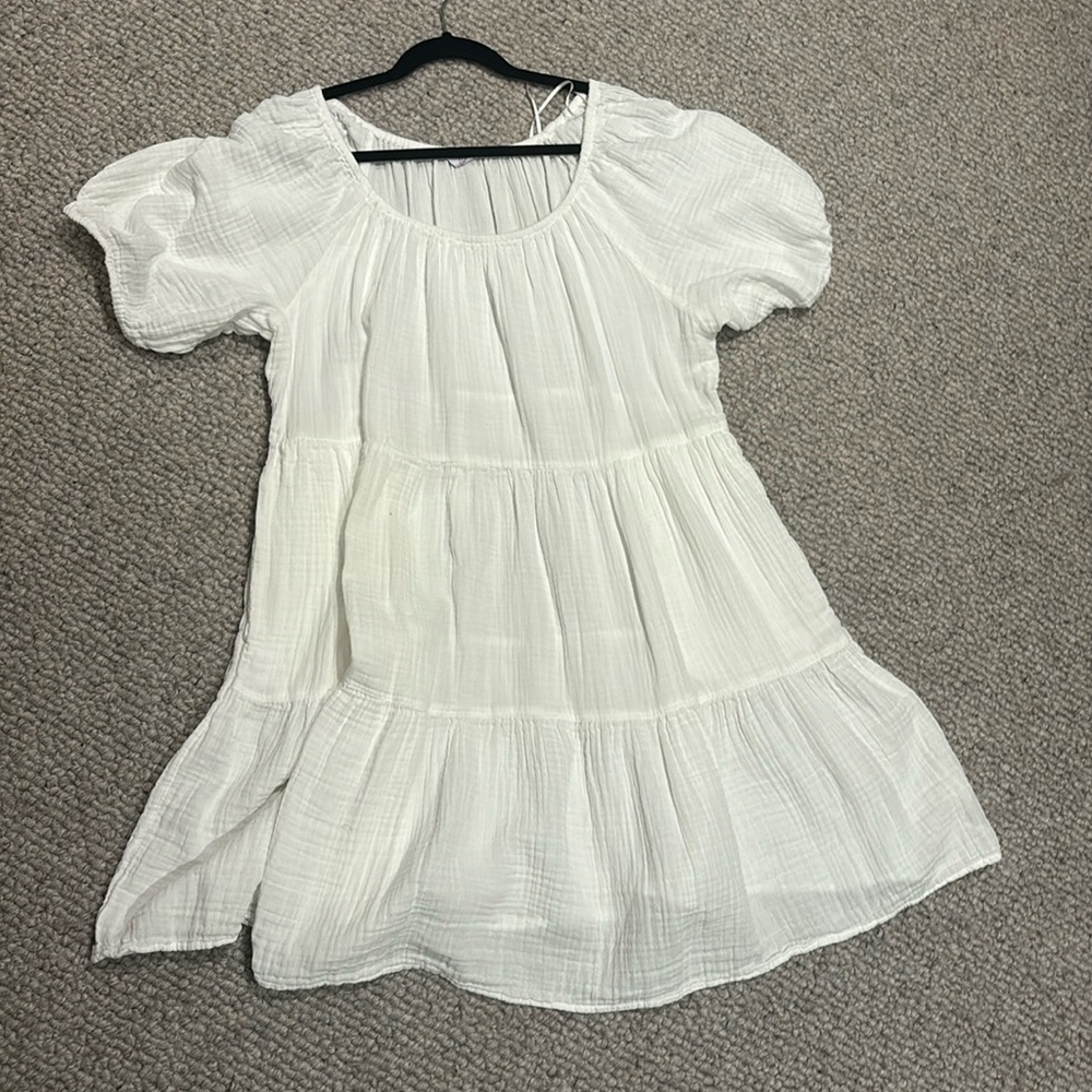 White flowy dress